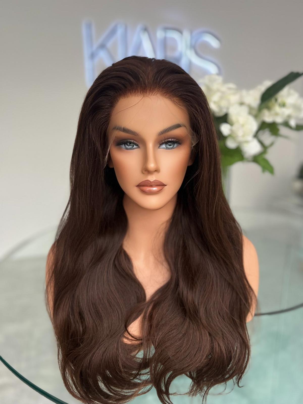 KIARIS HAIR Echthaar Frontal Perücke in 50 cm