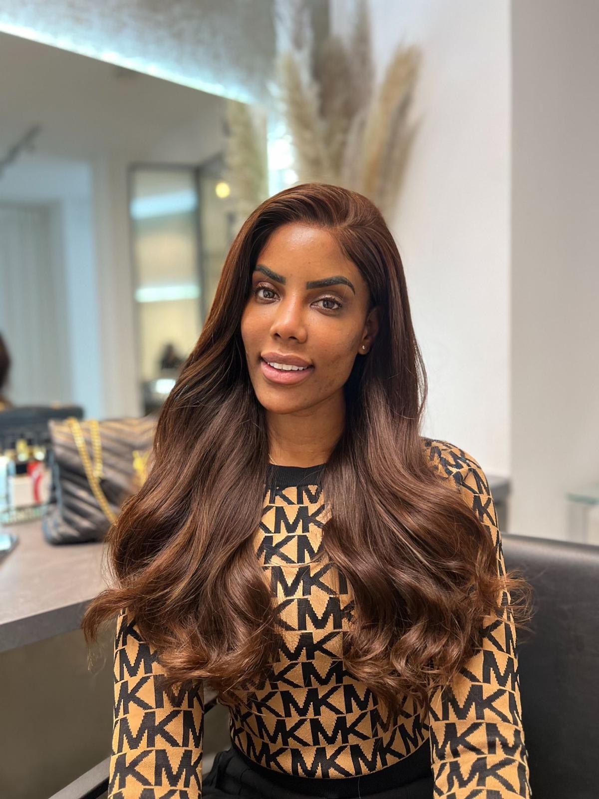 KIARIS HAIR Echthaar Frontal Perücke in 50 cm