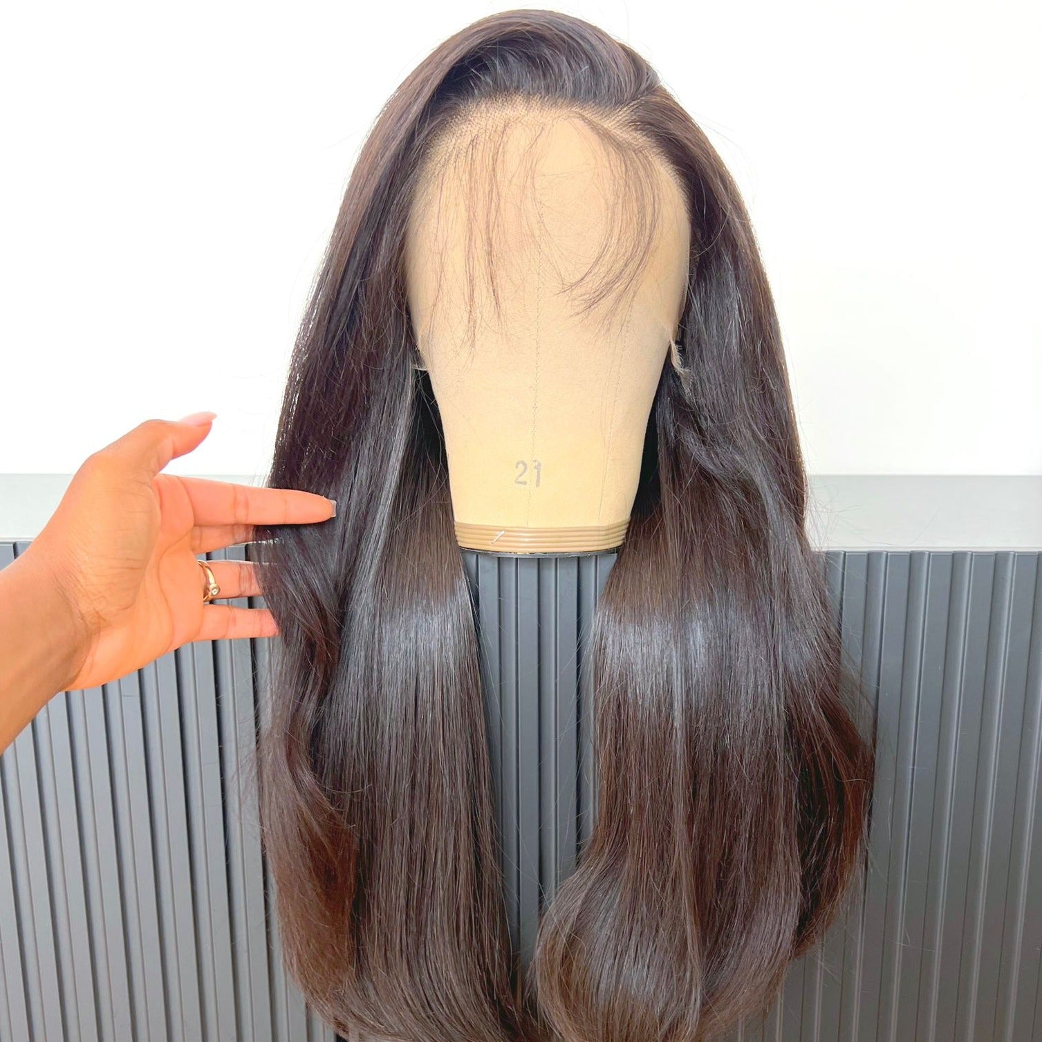 Real hair wig 3 component wigs in straight by KIARIS Hair